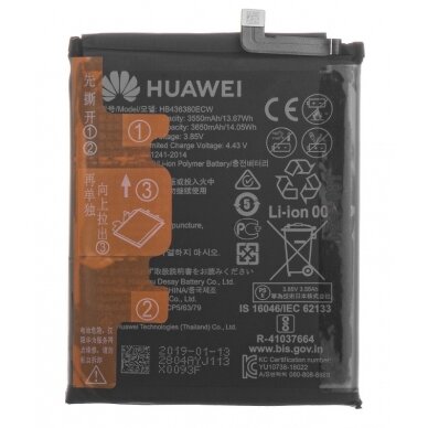 Akumuliatorius Huawei P30 3650mAh HB436380ECW (service pack)