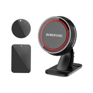 Automobilinis telefono laikiklis Borofone BH13 Journey, tvirtinamas ant prietaisų skydelio, magnetinis 2