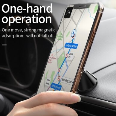 Automobilinis telefono laikiklis Hoco CA46, tvirtinamas ant prietaisų skydelio, magnetinis, juodas 2
