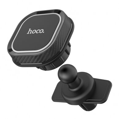 Automobilinis telefono laikiklis Hoco CA52 tvirtinamas į ventiliacijos groteles, magnetinis, juodas-pilkas 1