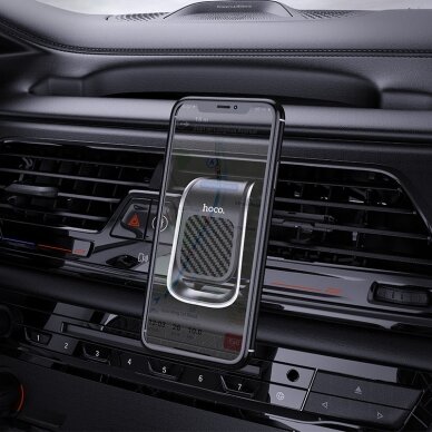 Automobilinis telefono laikiklis Hoco CA74 tvirtinamas į ventiliacijos groteles, magnetinis, juodas-pilkas 2