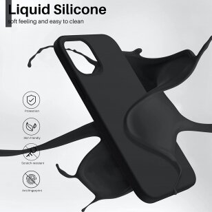 Dėklas Liquid Silicone 1.5mm Xiaomi Redmi A1/Redmi A2 juodas