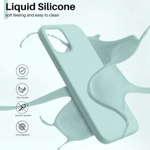 Dėklas Liquid Silicone 1.5mm Xiaomi Redmi A1/Redmi A2 mėtinis