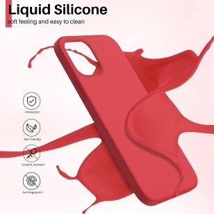Dėklas Liquid Silicone 1.5mm Xiaomi Redmi A1/Redmi A2 raudonas