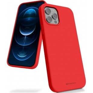 Dėklas Mercury Silicone Case Apple iPhone 14 raudonas