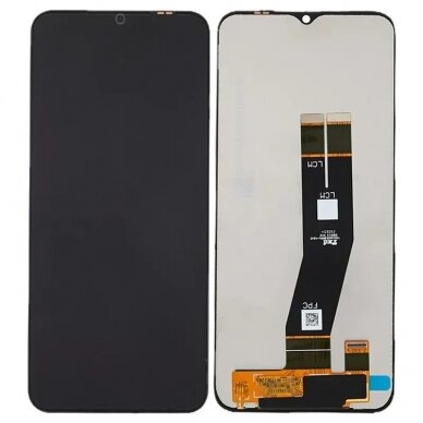 Ekranas Samsung A145 A14 4G su lietimui jautriu stikliuku juodas ORG