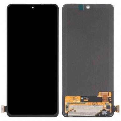 Ekranas Xiaomi Poco X4 Pro 5G su lietimui jautriu stikliuku originalus Black (Refurbished) ORG