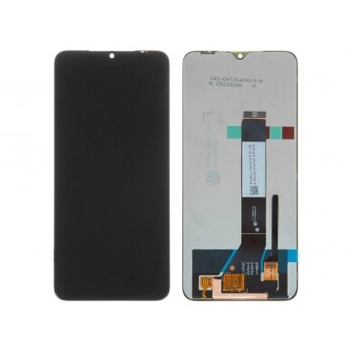 Ekranas Xiaomi Redmi 9T/Poco M3/Redmi Note 9 4G su lietimui jautriu stikliuku juodas ORG