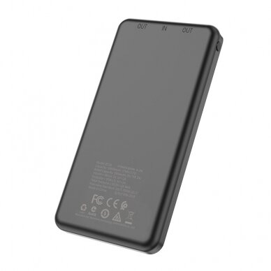 Išorinė baterija Power Bank Borofone BT28 Ultra Slim 10000mAh juoda 2