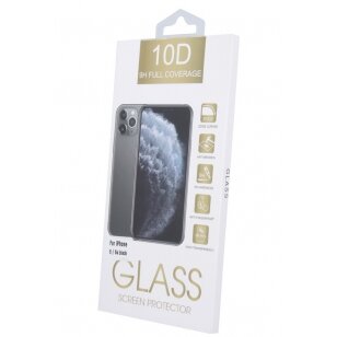 LCD apsauginis stikliukas 10D Full Glue Apple iPhone 12 mini lenktas juodas
