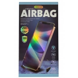 LCD apsauginis stikliukas 18D Airbag Shockproof juodas Samsung Galaxy A12 (A125) / Samsung Galaxy A12 Nacho (A127)
