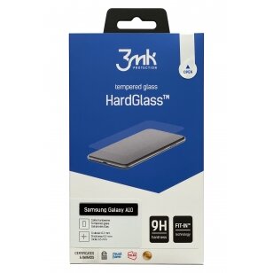 LCD apsauginis stikliukas 3MK Hard Glass Max juodas tinkantis Samsung Galaxy  A02s (A025), Samsung Galaxy A03s (A037) modelių telefonams