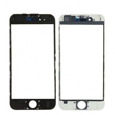LCD stikliukas Apple iPhone 6 su rėmeliu ir OCA juodas V3