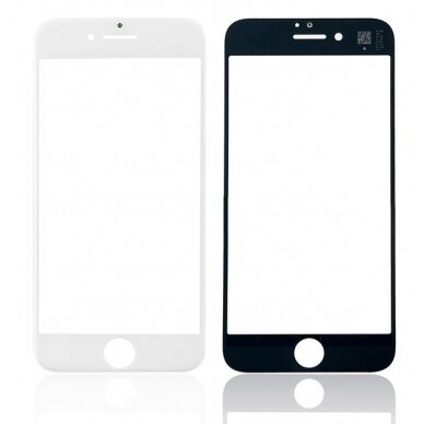 LCD stikliukas Apple iPhone 8/SE 2020 su rėmeliu ir OCA baltas V2 ORG