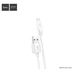 USB kabelis Hoco X1 microUSB 1.0m baltas