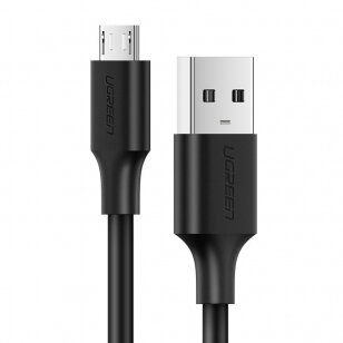 USB kabelis Ugreen US289 USB to MicroUSB 2A 1.0m juodas