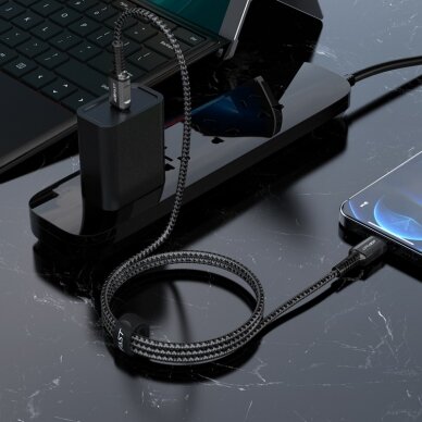 USB kabelis Acefast C1-01 MFi PD30W USB-C to Lightning 1.2m juodas 2