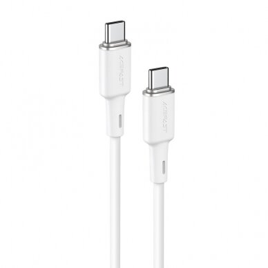USB kabelis Acefast C2-03 60W USB-C to USB-C 1.2m baltas