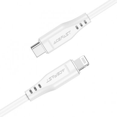 USB kabelis Acefast C3-01 MFi PD30W USB-C to Lightning 1.2m baltas 1