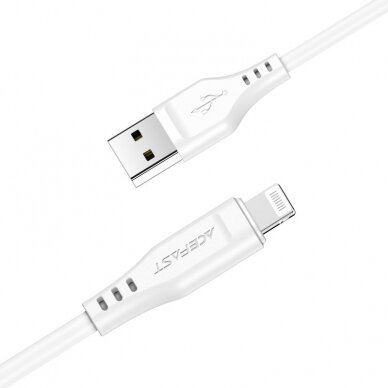 USB kabelis Acefast C3-02 MFi USB-A to Lightning 1.2m baltas 1