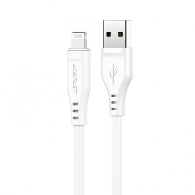 USB kabelis Acefast C3-02 MFi USB-A to Lightning 1.2m baltas