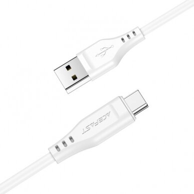 USB kabelis Acefast C3-04 USB-A to USB-C 1.2m baltas 1