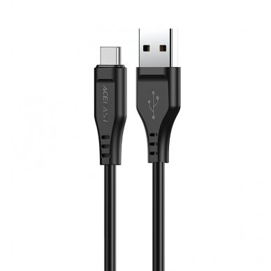 USB kabelis Acefast C3-04 USB-A to USB-C 1.2m juodas