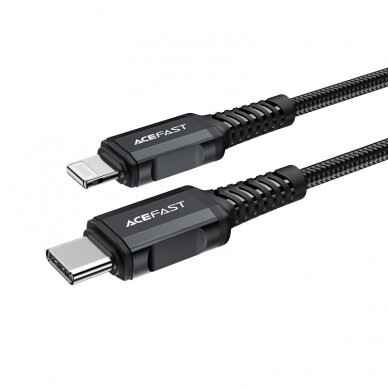 USB kabelis Acefast C4-01 MFi PD30W USB-C to Lightning 1.8m juodas 1
