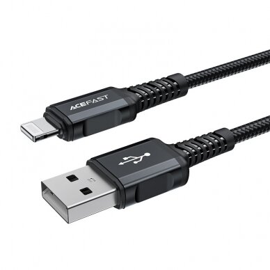 USB kabelis Acefast C4-02 MFi USB-A to Lightning 1.8m juodas 1