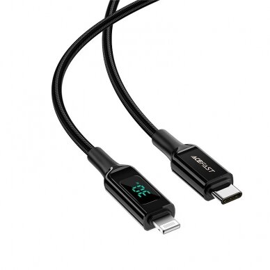 USB kabelis Acefast C6-01 MFi PD30W USB-C to Lightning 1.2m juodas 1