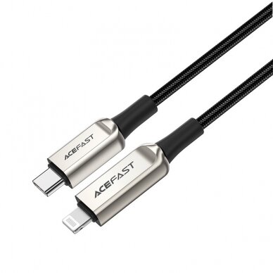 USB kabelis Acefast C6-01 MFi PD30W USB-C to Lightning 1.2m sidabrinis 1