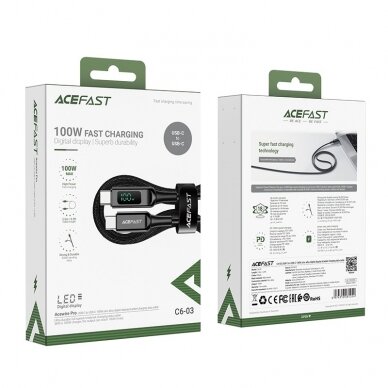USB kabelis Acefast C6-03 100W USB-C to USB-C 2.0m juodas 3