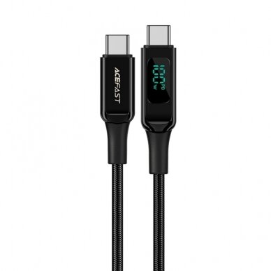 USB kabelis Acefast C6-03 100W USB-C to USB-C 2.0m juodas