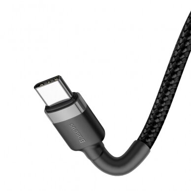 USB kabelis Baseus Cafule PD60W Type-C 2.0m pilkas-juodas CATKLF-HG1 2