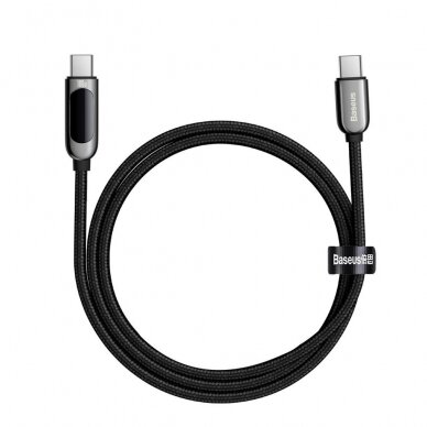 USB kabelis Baseus Display 100W Type-C 1.0m juodas CATSK-B01 1