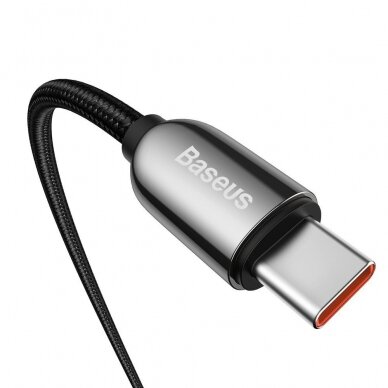 USB kabelis Baseus Display 100W Type-C 1.0m juodas CATSK-B01 2