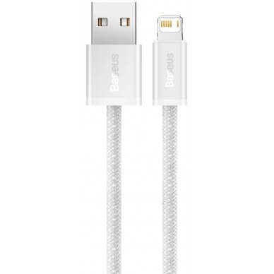 USB kabelis Baseus Dynamic USB-A to Lightning 2.4A 1.0m baltas CALD000402 2