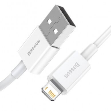 USB kabelis Baseus Superior iš USB į Lightning 2.4A 1.5m baltas CALYS-B02 1