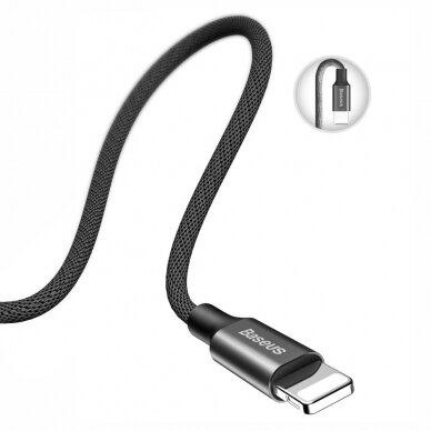 USB kabelis Baseus Yiven USB-A to Lightning 1.2m juodas CALYW-01 1