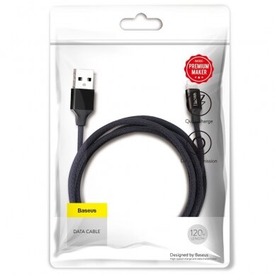 USB kabelis Baseus Yiven USB-A to Lightning 1.2m juodas CALYW-01 4