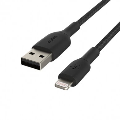 USB kabelis Belkin Boost Charge Braided USB-A to Lightning 1.0m juodas 4