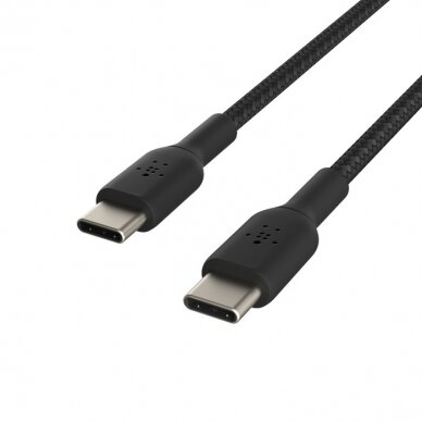 USB kabelis Belkin Boost Charge Braided USB-C to USB-C 1.0m juodas 4
