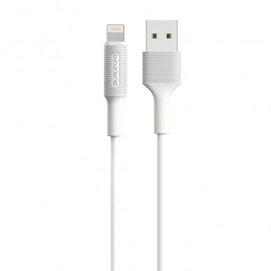 USB kabelis Borofone BX1 Lightning 1.0m baltas