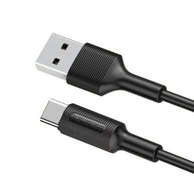 USB kabelis Borofone BX1 Type-C 1.0m juodas 1