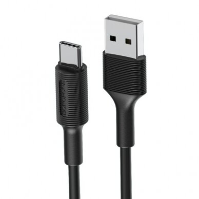 USB kabelis Borofone BX1 Type-C 1.0m juodas