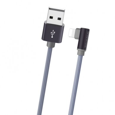 USB kabelis Borofone BX26 Lightning 1.0m metalinis pilkas 4