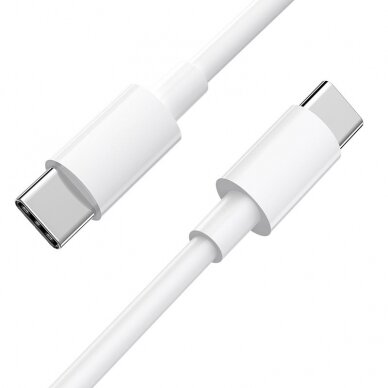 USB kabelis Borofone BX44 iš Type-C į Type-C 100W 1.0m baltas 1