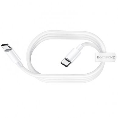 USB kabelis Borofone BX44 iš Type-C į Type-C 100W 1.0m baltas 3