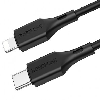 USB kabelis Borofone BX49 PD Type-C į Lightning 1.0m juodas 1
