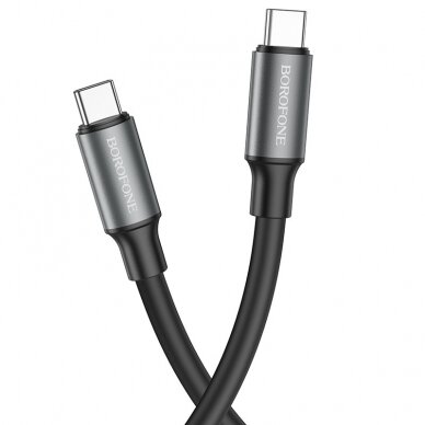 USB kabelis Borofone BX82 60W Type-C to Type-C 1.0m juodas 1